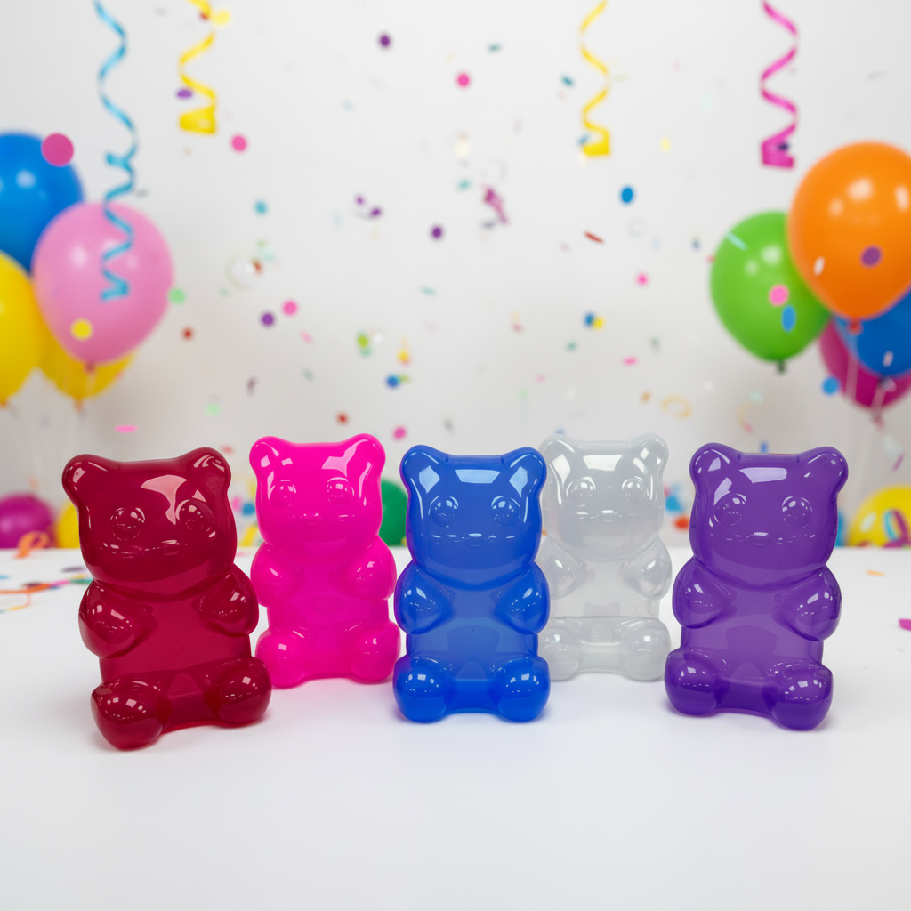 Panda Dulcero Colores Traslucidos - 25 x 15 cm