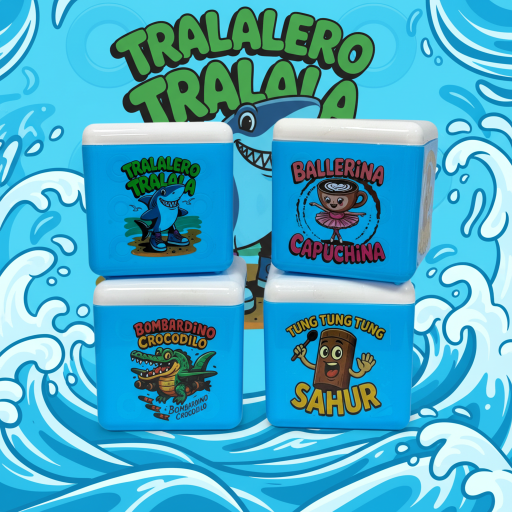 Cubo Contenedor Brainrot - 15 cm