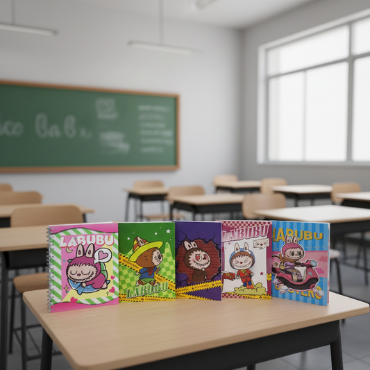 Cuaderno Profesional Pasta Dura Labubu - 100 Hojas (Cuadro o Raya)