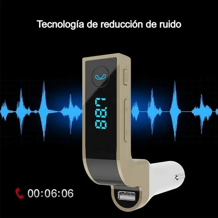 Transmidor bluetooth y cargador para auto