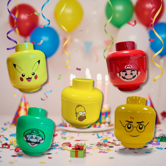 Cabeza tipo Lego Niños - 17 x 20 cm