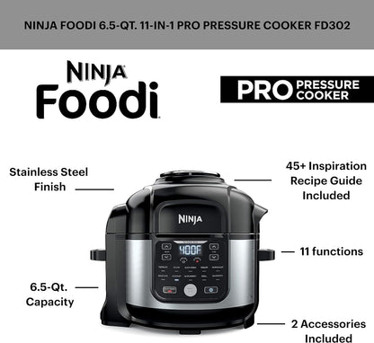 Ninja FD302 - Olla de presión y freidora de aire 11 en 1