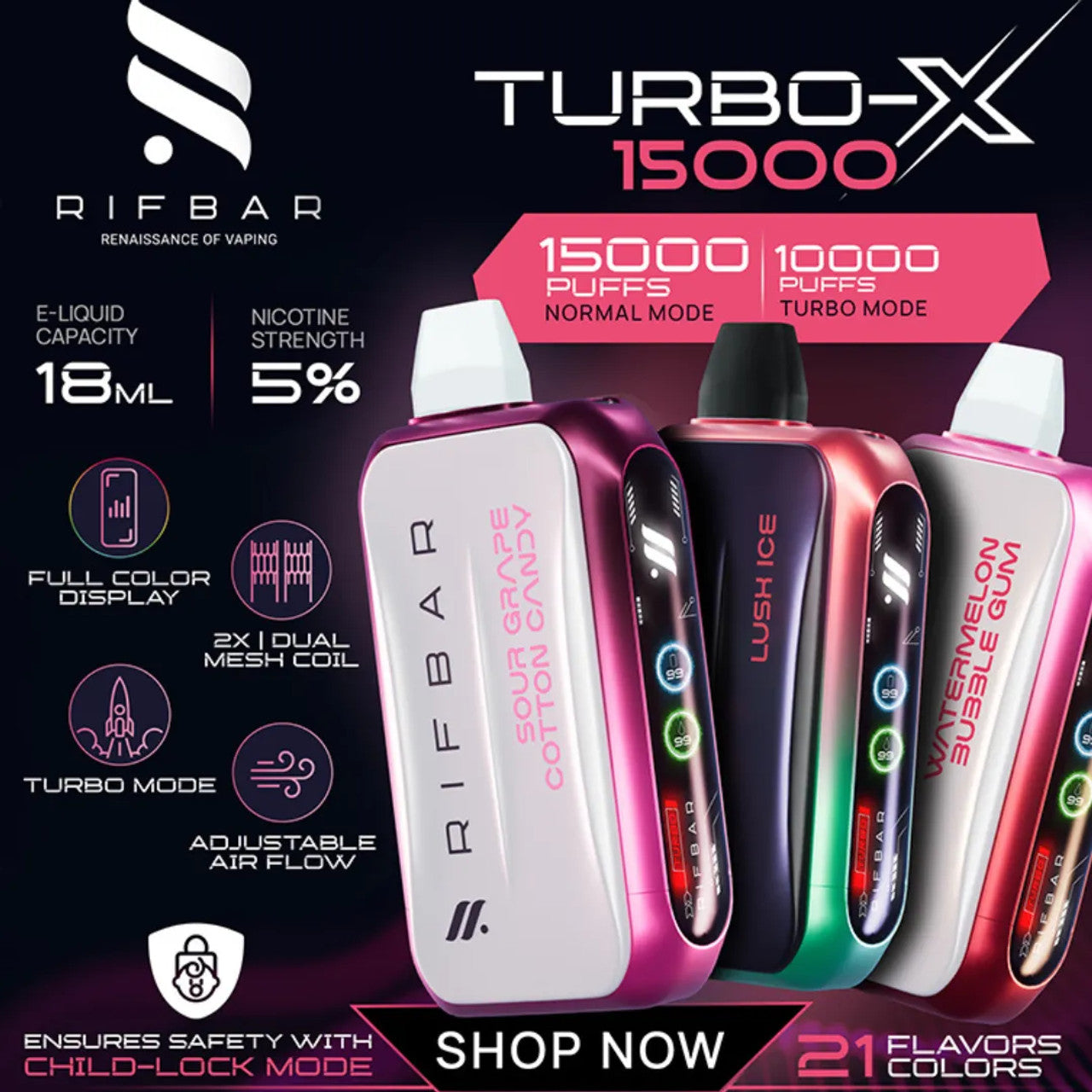 Rifbar Turbo X - 15,000 Caladas