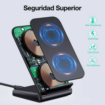 Soporte de Carga Inalámbrica para Celular 15W - 1 Hora