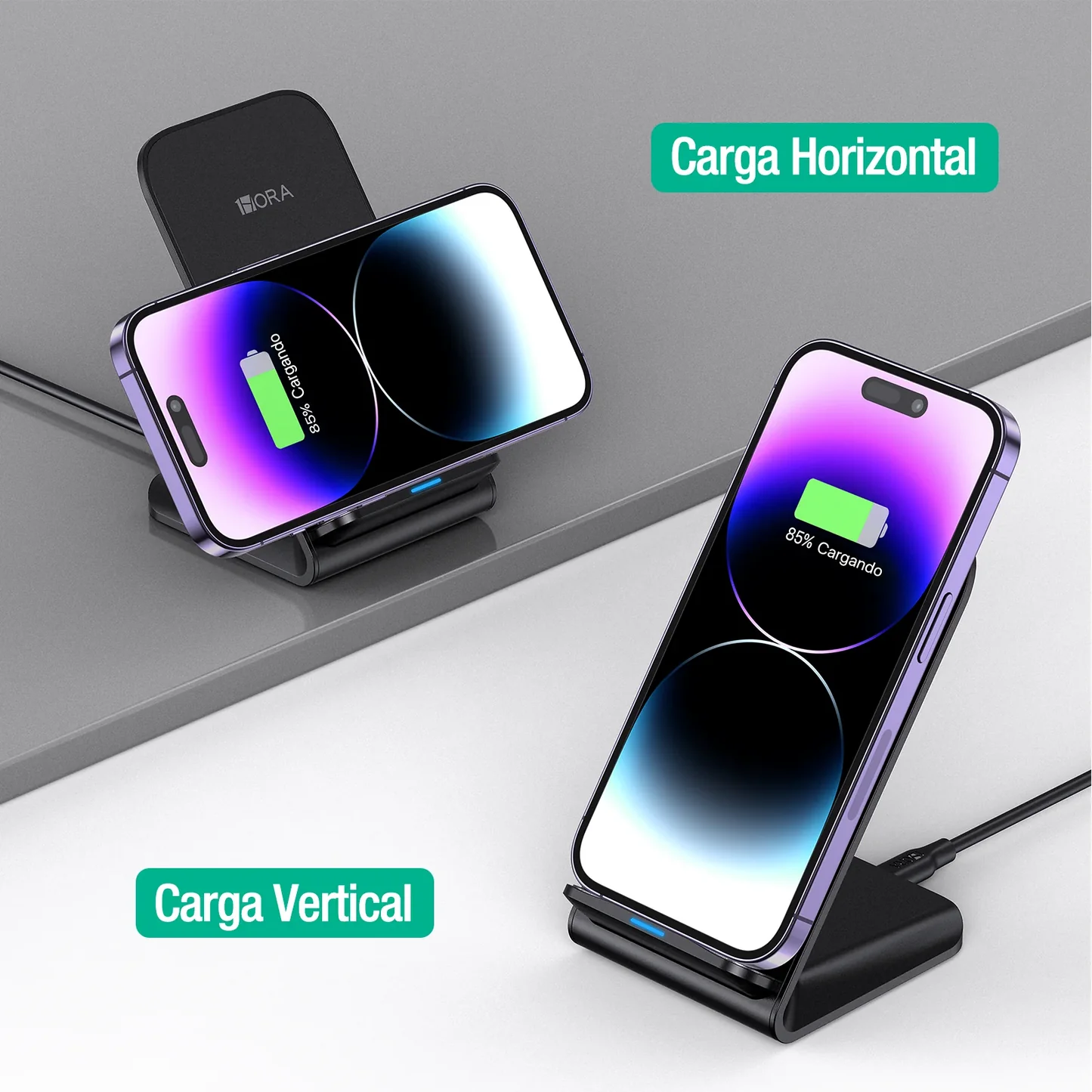 Soporte de Carga Inalámbrica para Celular 15W - 1 Hora