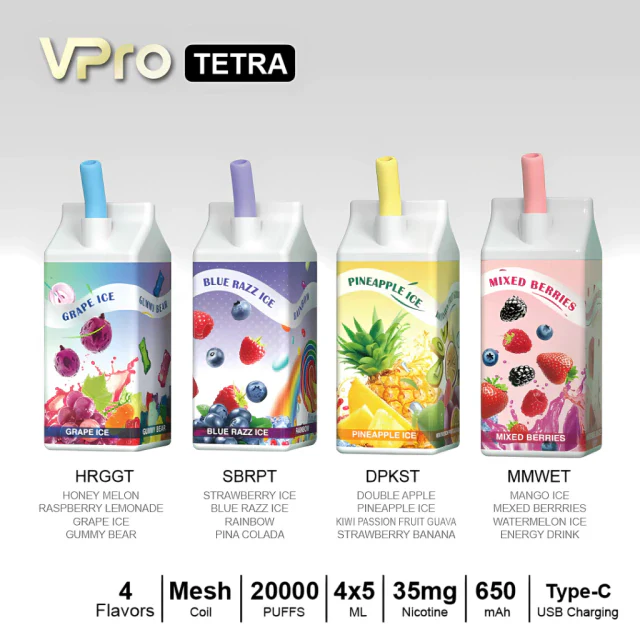 VPro TETRA - 20,000 Puffs