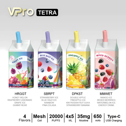 VPro TETRA - 20,000 Puffs