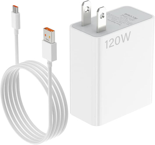 Cargador 120W Adaptador Triple (2 C y 1 USB) Cable C a C - Xiaomi