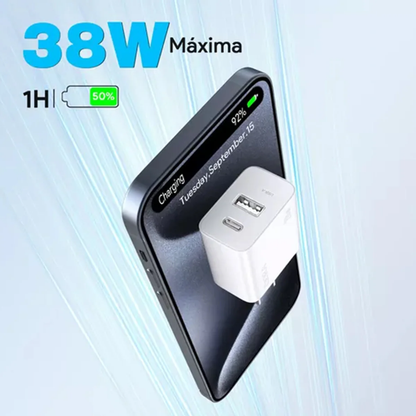 Cargador Doble Puerto USB/C 20W - 1 Hora