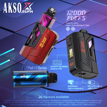 Hcigar Akso Supa X - 12,000 Puffs