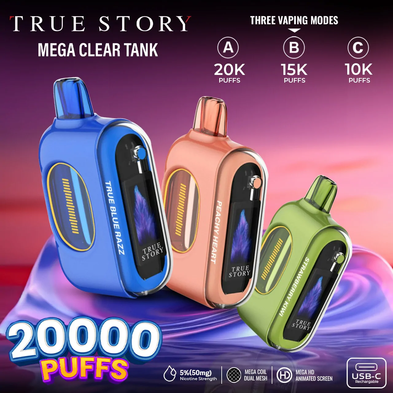 True Story 20000 - 20,000 Puffs