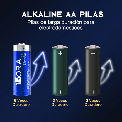 Paquete 4 Baterías Alcalinas AA - 1 Hora