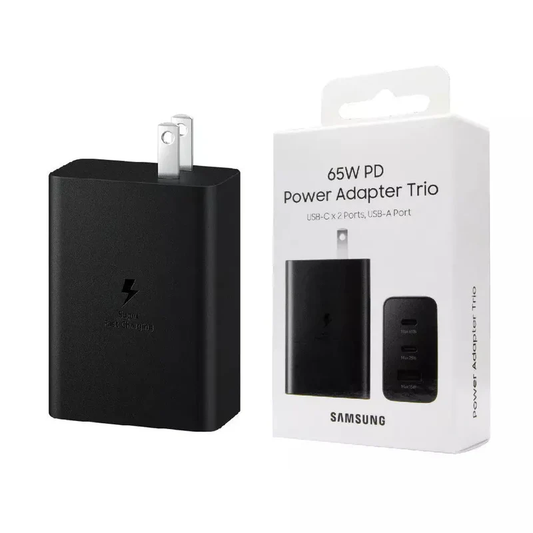 Cargador 65W Adaptador Duo C y USB Cable C a C - Samsung