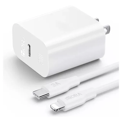Combo Cargador C a Lightning 20W - 1 Hora