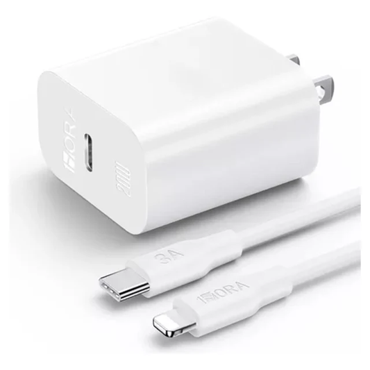 Combo Cargador C a Lightning 20W - 1 Hora