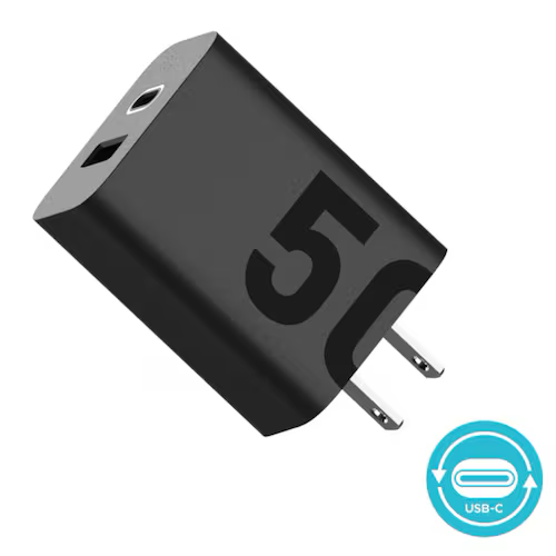 Cargador 50W Adaptador Duo C y USB Cable C a C - Motorola