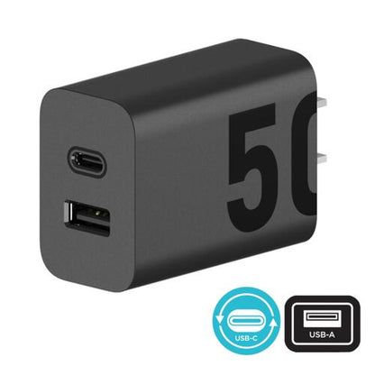 Cargador 50W Adaptador Duo C y USB Cable C a C - Motorola