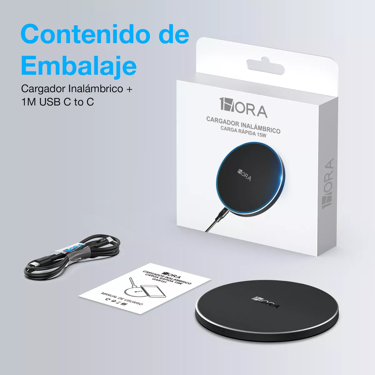 Cargador Inalámbrico 15W - 1 Hora